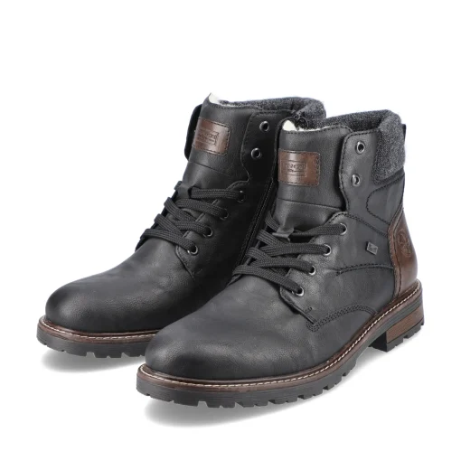 Rieker Herren Schnürstiefel urbanschwarz