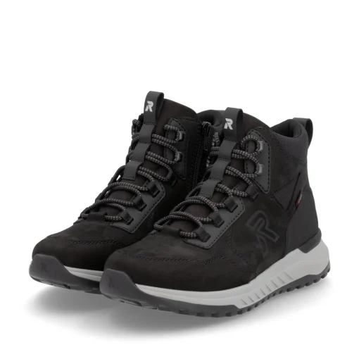 Rieker Herren Schnürstiefel graphitschwarz