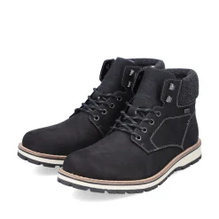 Rieker Herren Schnürstiefel tiefschwarz