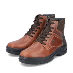 Rieker Herren Schnürstiefel kastanienbraun