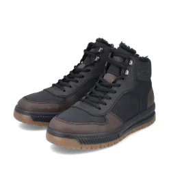 Rieker Herren Schnürstiefel asphaltschwarz