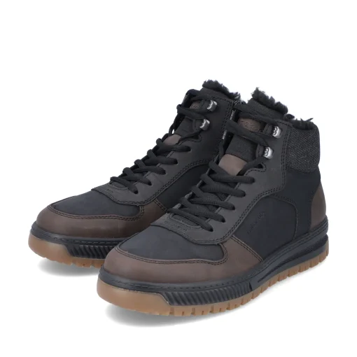 Rieker Herren Schnürstiefel asphaltschwarz