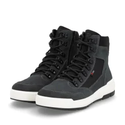 Rieker Herren Schnürstiefel carbongrau-schwarz