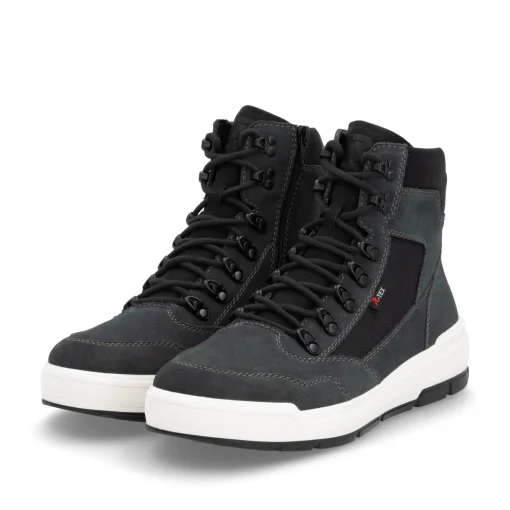 Rieker Herren Schnürstiefel carbongrau-schwarz
