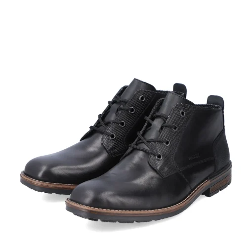 Rieker Herren Schnürstiefel nachtschwarz