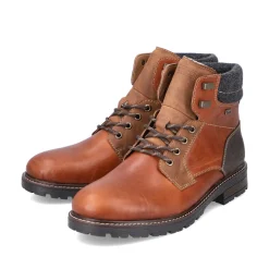 Rieker Herren Schnürstiefel fuchsbraun