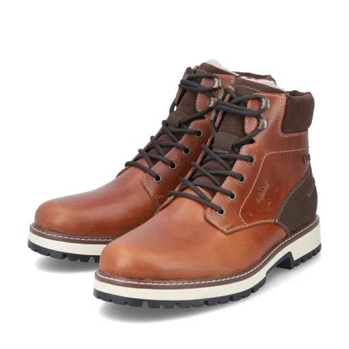 Rieker Herren Schnürstiefel kastanienbraun