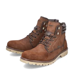 Rieker Herren Schnürstiefel kastanienbraun