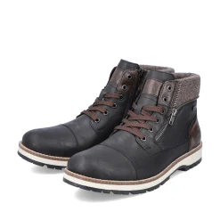 Rieker Herren Schnürstiefel nachtschwarz