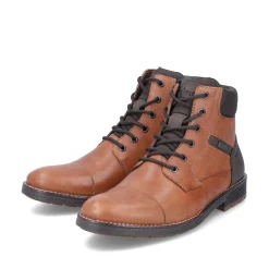 Rieker Herren Schnürstiefel kastanienbraun