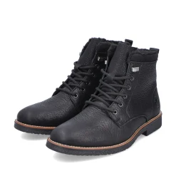 Rieker Herren Schnürstiefel graphitschwarz