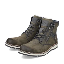Rieker Herren Schnürstiefel olivgrün