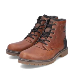 Rieker Herren Schnürstiefel fuchsbraun