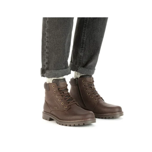 Rieker Herren Schnürstiefel dunkelbraun