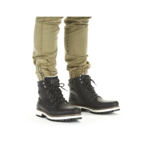 Rieker Herren Schnürstiefel mitternachtsschwarz