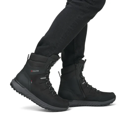 Rieker Herren Schnürstiefel urbanschwarz
