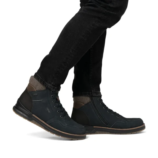 Rieker Herren Schnürstiefel atlantikblau