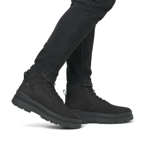 Rieker Herren Schnürstiefel asphaltschwarz