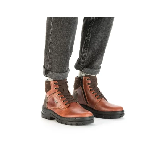 Rieker Herren Schnürstiefel kastanienbraun