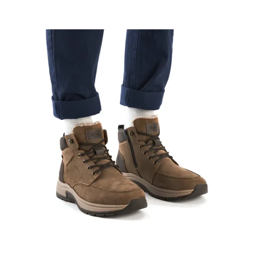 Rieker Herren Schnürstiefel beigebraun