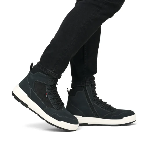 Rieker Herren Schnürstiefel carbongrau-schwarz