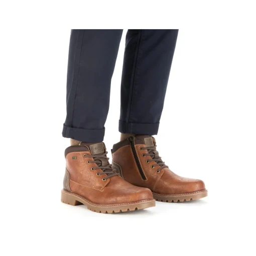Rieker Herren Schnürstiefel karamellbraun