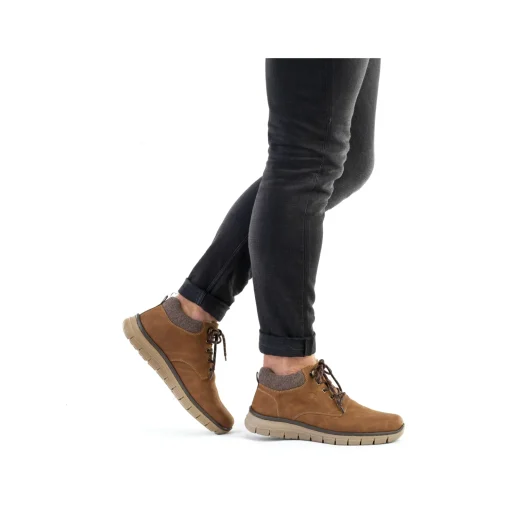 Rieker Herren Schnürstiefel holzbraun