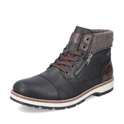 Rieker Herren Schnürstiefel nachtschwarz