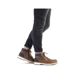 Rieker Herren Schnürstiefel kastanienbraun
