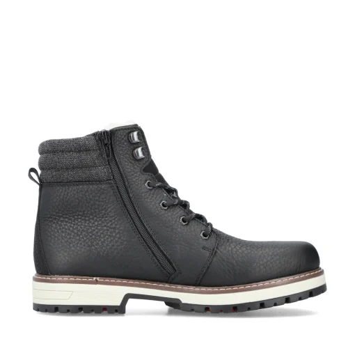 Rieker Herren Schnürstiefel mitternachtsschwarz