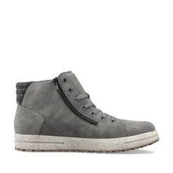 Rieker Herren Schnürstiefel stahlgrau