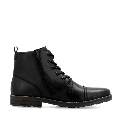 Rieker Herren Schnürstiefel graphitschwarz