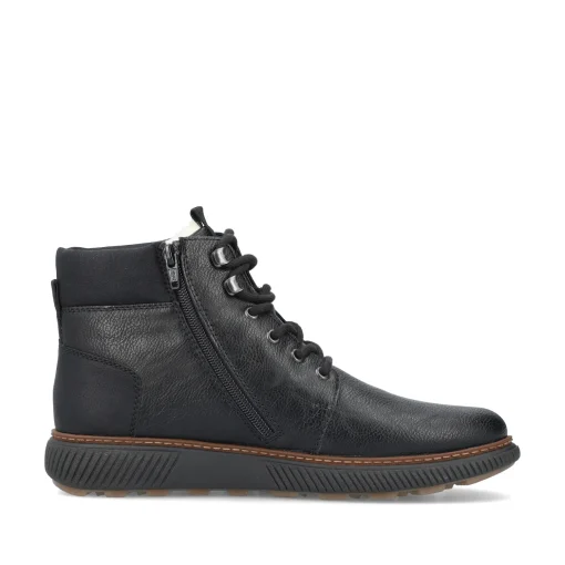 Rieker Herren Schnürstiefel mitternachtsschwarz