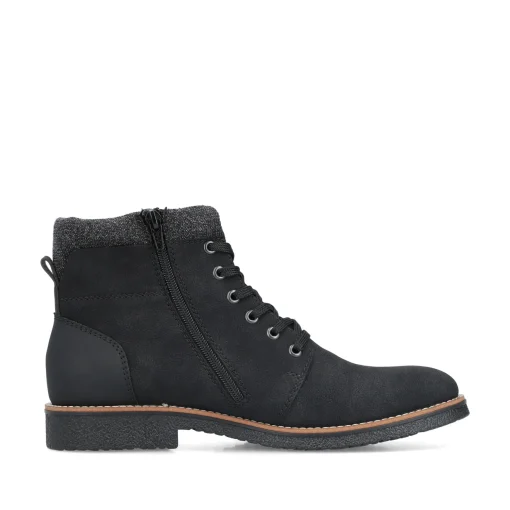 Rieker Herren Schnürstiefel tiefschwarz