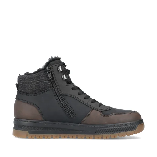 Rieker Herren Schnürstiefel asphaltschwarz