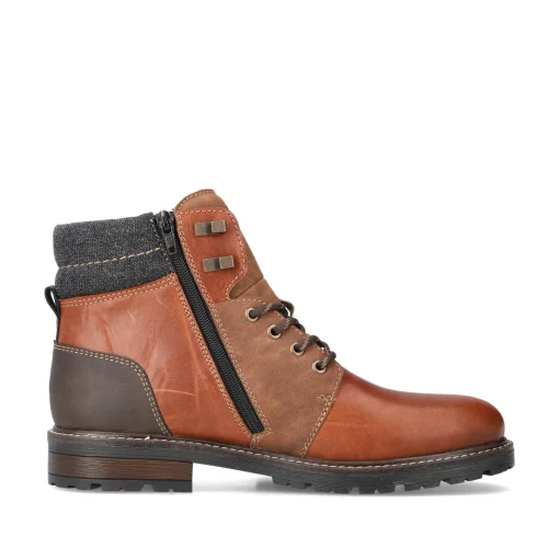 Rieker Herren Schnürstiefel fuchsbraun