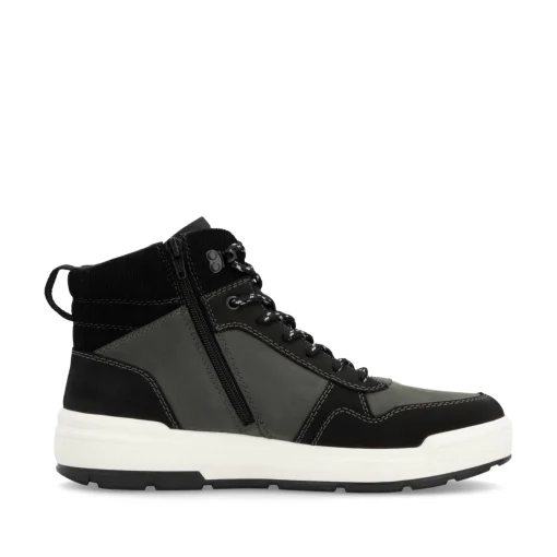 Rieker Herren Schnürstiefel carbonschwarz-grau