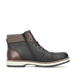 Rieker Herren Schnürstiefel nachtschwarz