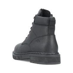 Rieker Herren Schnürstiefel mattschwarz