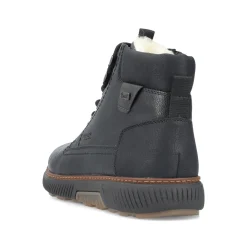 Rieker Herren Schnürstiefel mitternachtsschwarz