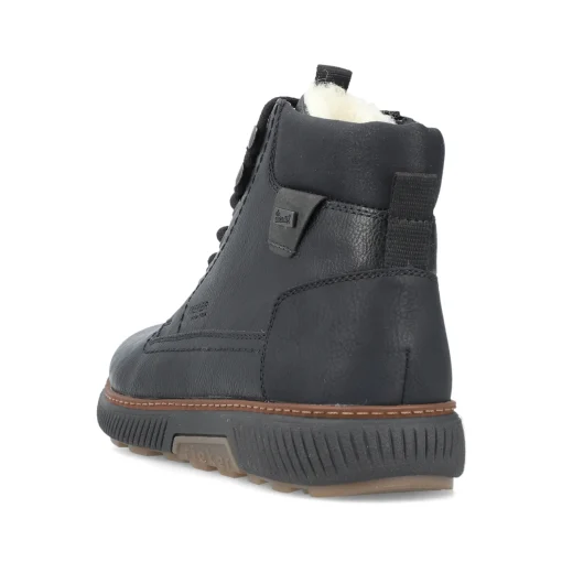 Rieker Herren Schnürstiefel mitternachtsschwarz