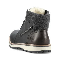 Rieker Herren Schnürstiefel asphaltschwarz