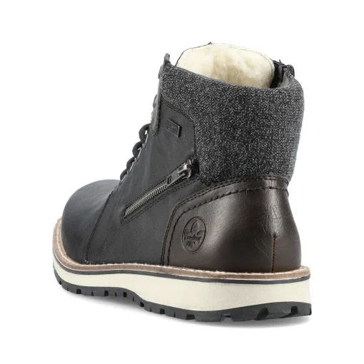 Rieker Herren Schnürstiefel asphaltschwarz