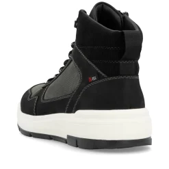 Rieker Herren Schnürstiefel carbonschwarz-grau