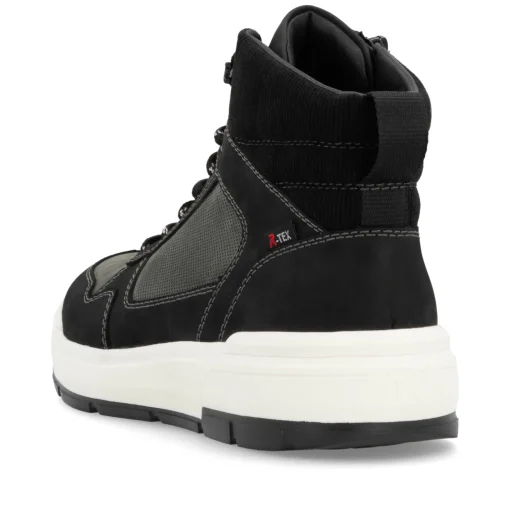 Rieker Herren Schnürstiefel carbonschwarz-grau