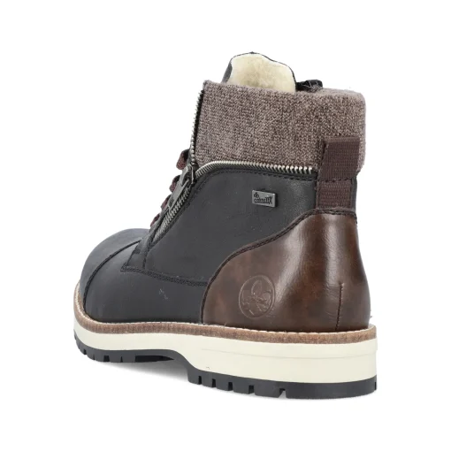 Rieker Herren Schnürstiefel nachtschwarz