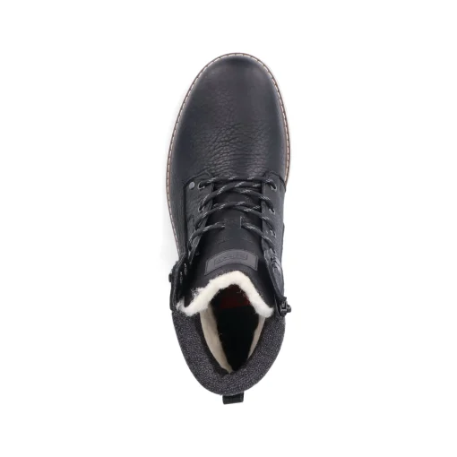 Rieker Herren Schnürstiefel mitternachtsschwarz