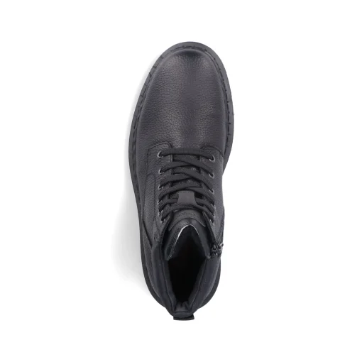 Rieker Herren Schnürstiefel mattschwarz