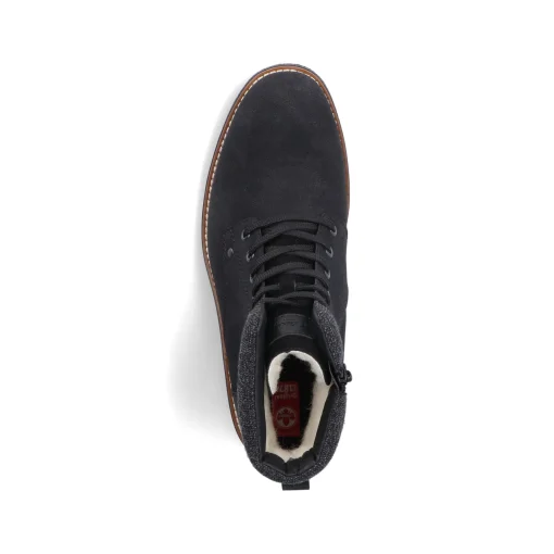 Rieker Herren Schnürstiefel tiefschwarz