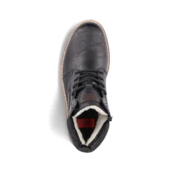 Rieker Herren Schnürstiefel asphaltschwarz
